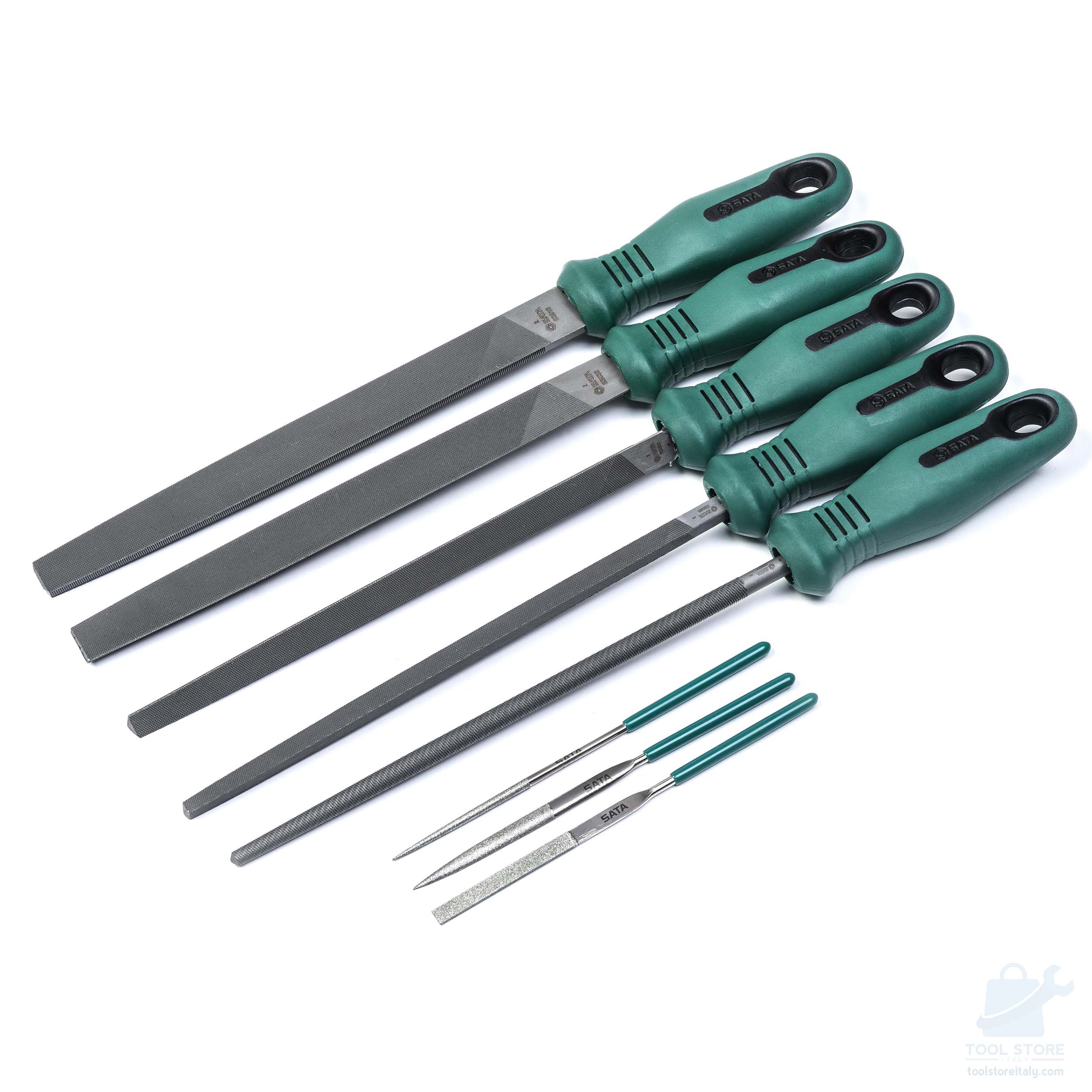 Set Lime Per Meccanici KS Tools - 5 Pezzi, Lunghezza 200 Mm, Taglio 2, Impugnatura Bi-componente