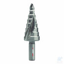Fresa a gradini RUKO ULTIMATECUT FLOWSTEP HSS RUnaTEC, misura 1, campo di foratura da 6 a 20 mm, con gradini progressivi