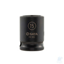 Bussola esagonale Impact SATA 3/8" da 15 mm in acciaio Cr-Mo