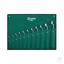 Set rotolo chiavi poligonali Offset 70° SATA ST08023 11 pezzi aperto