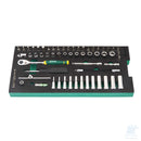 Set di bussole esagonali metriche da 1/4" in vassoio EVA 66 pz SATA ST09001G