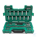 Cassetta SATA da 60 pezzi con cricchetto da 3/8", bussole metriche standard e lunghe, bussole bit e accessori