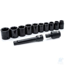 Contenuto cassetta SATA ST09008SJ con bussole Impact SAE 1/2" e accessori