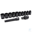 Contenuto cassetta SATA ST09009SJ con bussole Impact metriche 1/2" e accessori