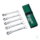 Set 5 chiavi combinate a cricchetto Flex metriche SATA ST09082SJ con rotolo portautensili