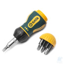 SATA ST09348 cacciavite Stubby a cricco 6 in 1 con 6 bit integrati
