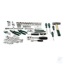 Componenti del set SATA ST09403 con bussole, chiavi, pinze, cacciaviti, martello e accessori