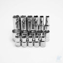 Set SATA da 16 bussole esagonali metriche da 1/2" nelle versioni standard e lunghe