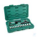 Cassetta SATA ST09521-02 da 21 pezzi con bussole metriche e inserti da 1/4"