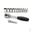 Set di bussole metriche SATA ST09521G da 1/4" con cricchetto e prolunga oscillante