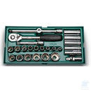 Set di bussole esagonali SAE da 1/2" SATA ST09528 completo nel vassoio