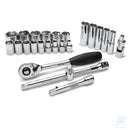 Bussole SAE da 1/2", cricchetto e accessori del set SATA ST09528