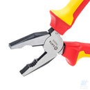 Pinza combinata isolata VDE SATA ST70333ST dettaglio ganasce zigrinate e taglienti