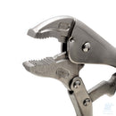 Pinza autobloccante a becchi curvi SATA ST71103ST dettaglio ganasce dentate e tagliafili