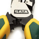 Dettaglio della zona di presa centrale della pinza combinata SATA High Leverage per afferrare bulloni e elementi cilindrici