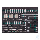 Bussole bit, bit, cricchetti e accessori del set SATA SC09931-1 nel vassoio EVA Foam