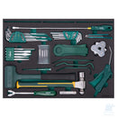 Martello, chiavi a L, estrattori e utensili speciali del set SATA SC09931-1 nel vassoio EVA Foam