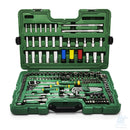Cassetta utensili SATA ST09546G con bussole e cricchetti 1/4, 3/8 e 1/2 esagonali metriche, set professionale da 180 pezzi