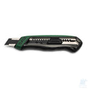 Cutter SATA ST93482 T Series con impugnatura gommata e lama snap-off a 8 punti, vista laterale con lama estesa