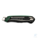 Cutter SATA ST93482 T Series con impugnatura gommata e lama snap-off a 8 punti, vista laterale con lama estesa