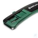 Coltello di sicurezza SATA ST93623G a lama auto-retrattile con impugnatura ergonomica e cursori multipli, vista angolata.