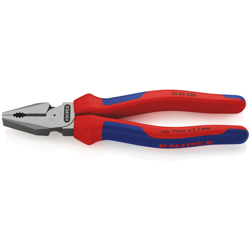 Pinza universale tipo "forte", bonderizzata nera, manici bicomponente Knipex