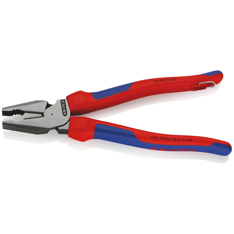 Pinza universale tipo "forte", bonderizzata nera, manici bicomponente Knipex