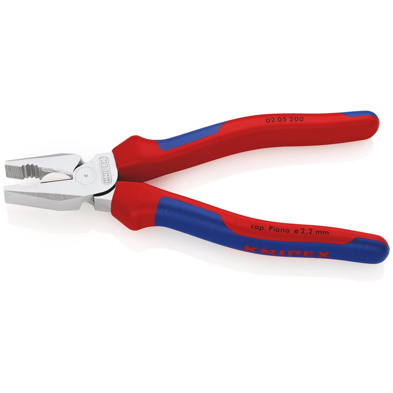 Pinza universale tipo "forte", cromata, manici bicomponente Knipex