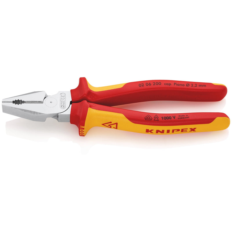 Pinza universale tipo "forte", manici bicomponente VDE Knipex