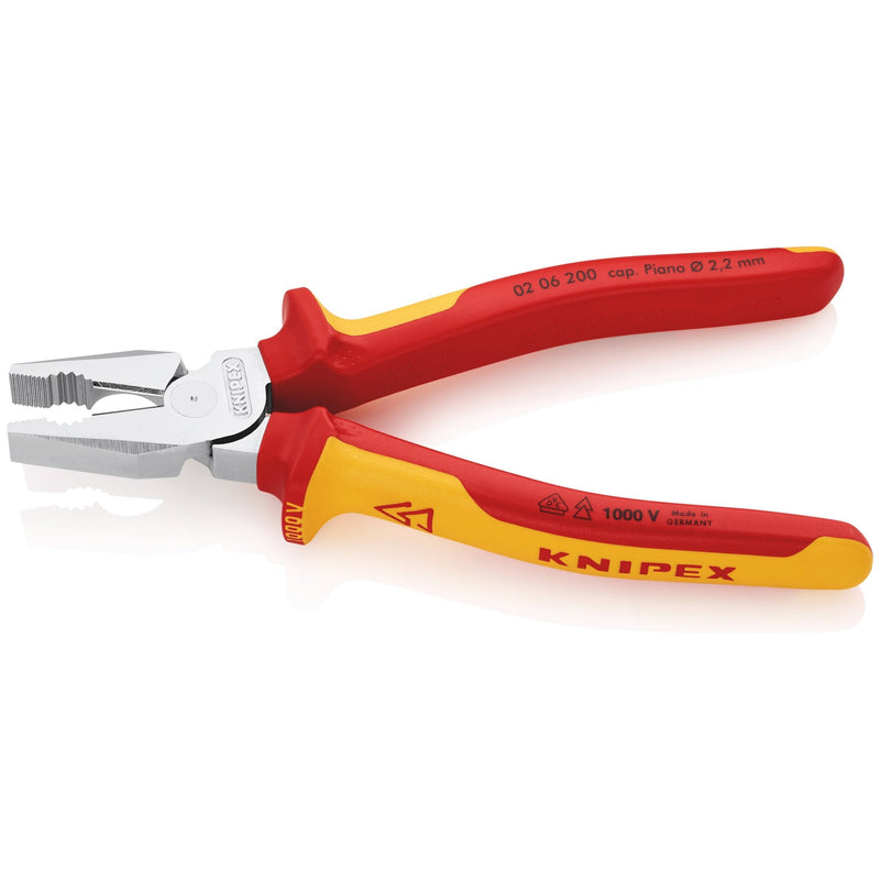 Pinza universale tipo "forte", manici bicomponente VDE Knipex