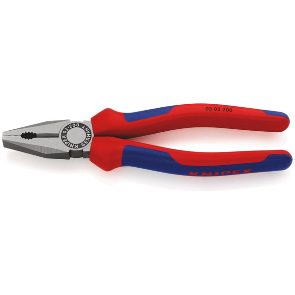 Pinza universale, bonderizzata nera, manici bicomponente Knipex