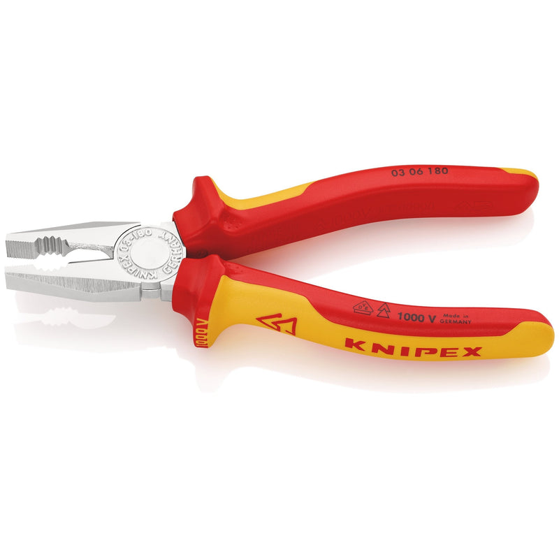 Pinza universale, cromata, manici bicomponente VDE Knipex