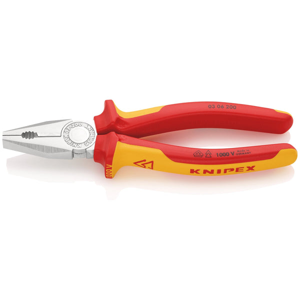 Pinza universale, cromata, manici bicomponente VDE Knipex