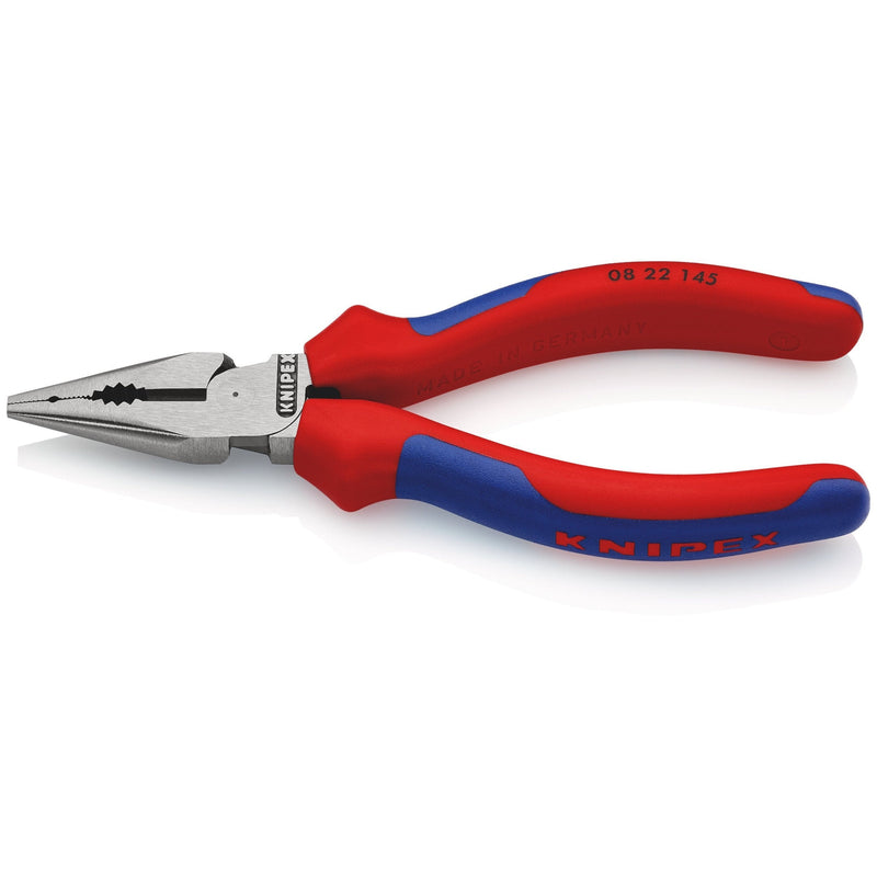 Pinza universale con testa punta, bonderizzata nera, manici bicomponente Knipex