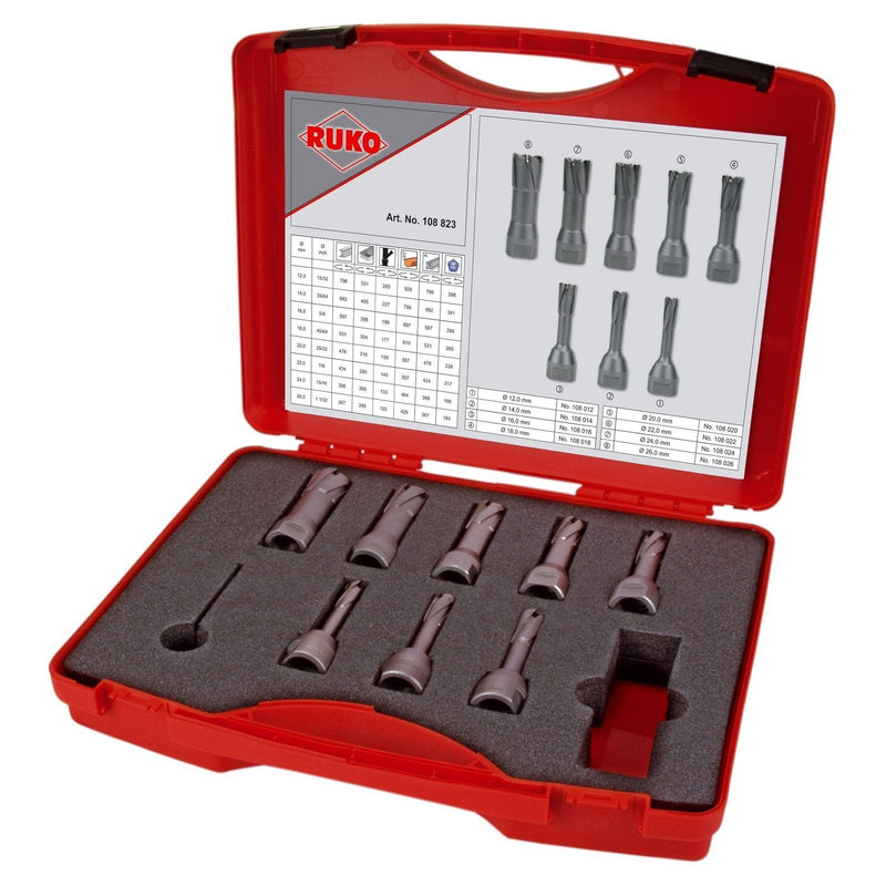 ruko 108823 set frese tazza dente metallo duro