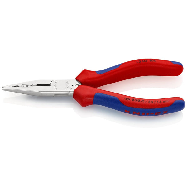 Pinza combinata per elettricisti cablatori, cromata con manici materiale bicomponente Knipex