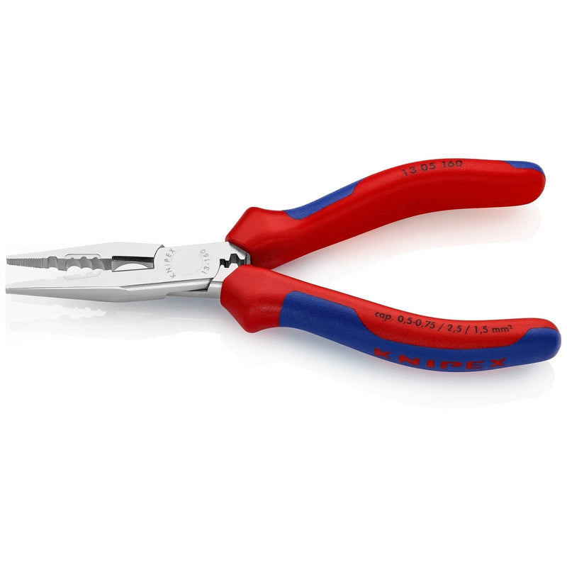 Pinza combinata per elettricisti cablatori, cromata con manici materiale bicomponente Knipex