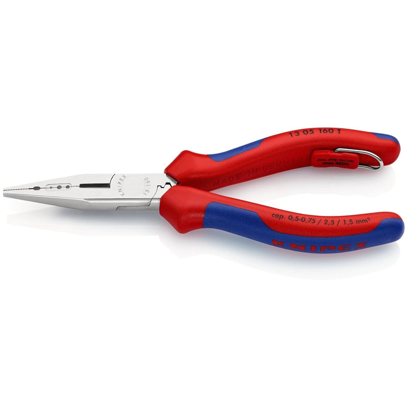 Pinza combinata per elettricisti cablatori, cromata con manici materiale bicomponente Knipex