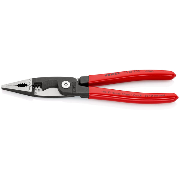 Knipex 1381200 pinza elettroinstallazioni nera manici resina 13 81 200