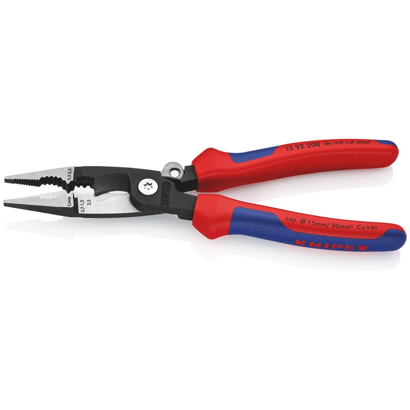 Knipex 1392200 pinza elettroinstallazioni nera molla ritorno 13 92 200