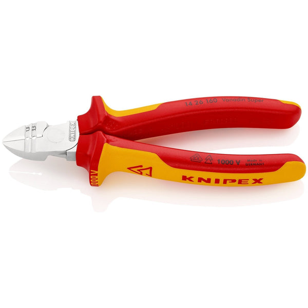 Knipex 1426160 tronchese laterale cromato manici bicomponente vde 14 26 160