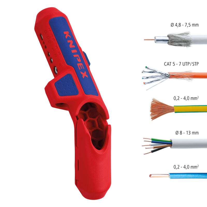 knipex 169501sb ergostrip spelacavi universale 16 95 01 sb