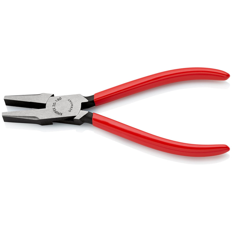 Pinza per meccanica becchi piatti dritti, manici resina Knipex