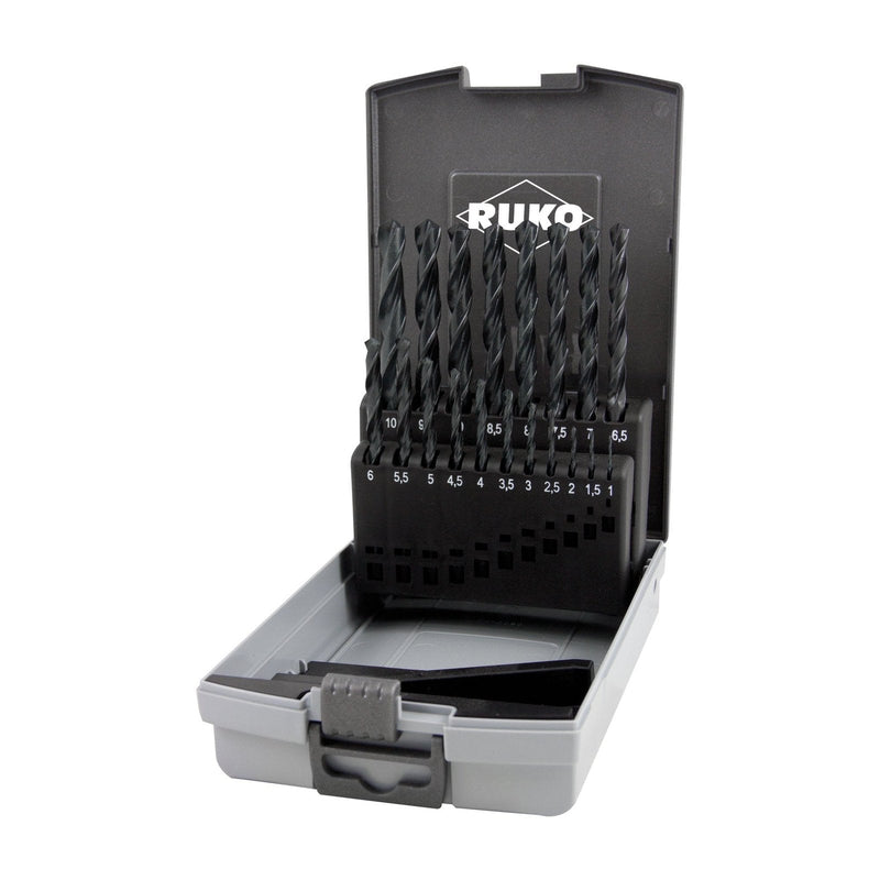 ruko 214214sro set punte elicoidali hss nere