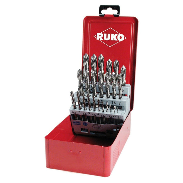 ruko 214215 set punte elicoidali hss