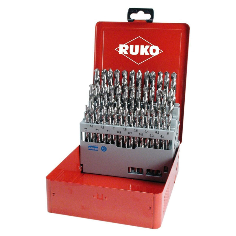 ruko 214218 set punte elicoidali hss