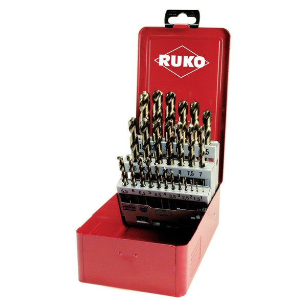 ruko 215215 set punte elicoidali hss co5 va