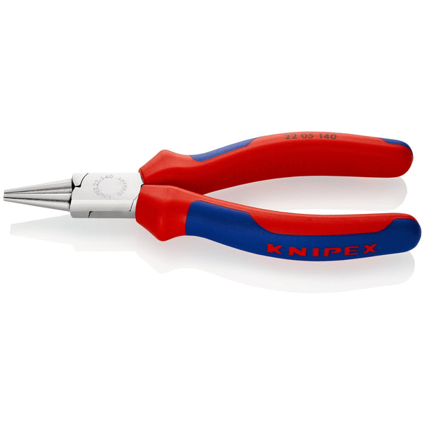 Pinza becchi tondi, cromata, manici bicomponente Knipex