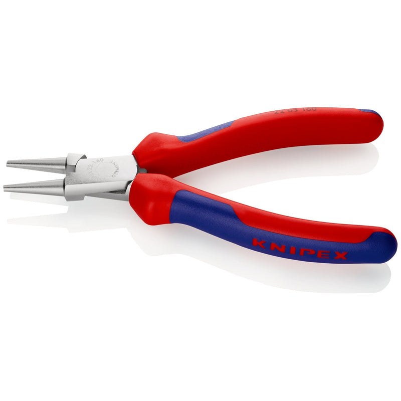 Pinza becchi tondi, cromata, manici bicomponente Knipex