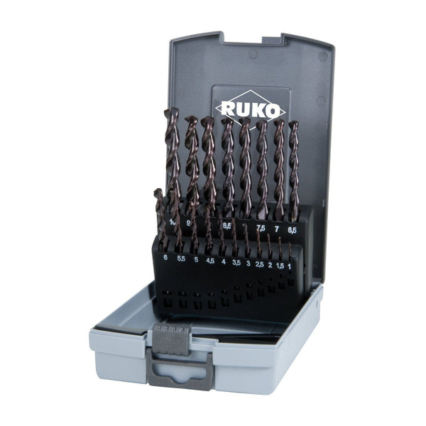 ruko 229214fro set punte elicoidali hss co5 tialn utl3000